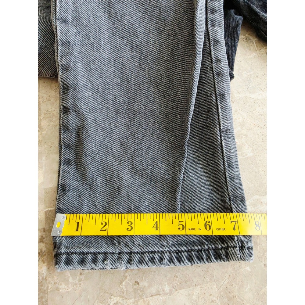 Levis Premium 501 Two Tone Colorblock Chaps Ranch Straight Leg Jeans Black  29 - Picture 9 of 11